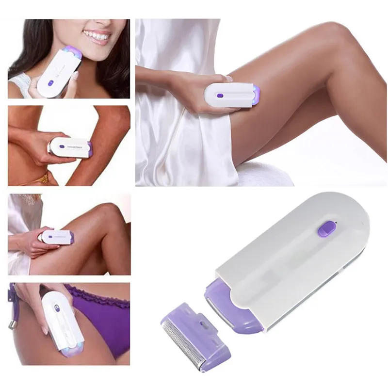 Kit de remoção indolor profissional toque a laser USB Mulheres recarregáveis ​​Corpo Face Bikini Removedor de cabelo da mão 220630