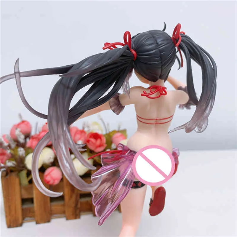 20 سم الأنيمي التاريخ A Live 2 Tokisaki Kurumi Action Actions Summer Swimsuit Posture PVC Model Toysible Toys for GIFTS1585131