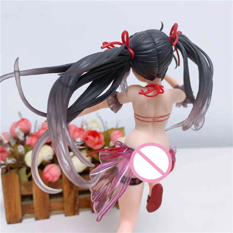 20cm Anime DATE A LIVE 2 Tokisaki Kurumi Action Figures Summer Swimsuit Standing Posture PVC Collectible Model Toys for Gifts1585131