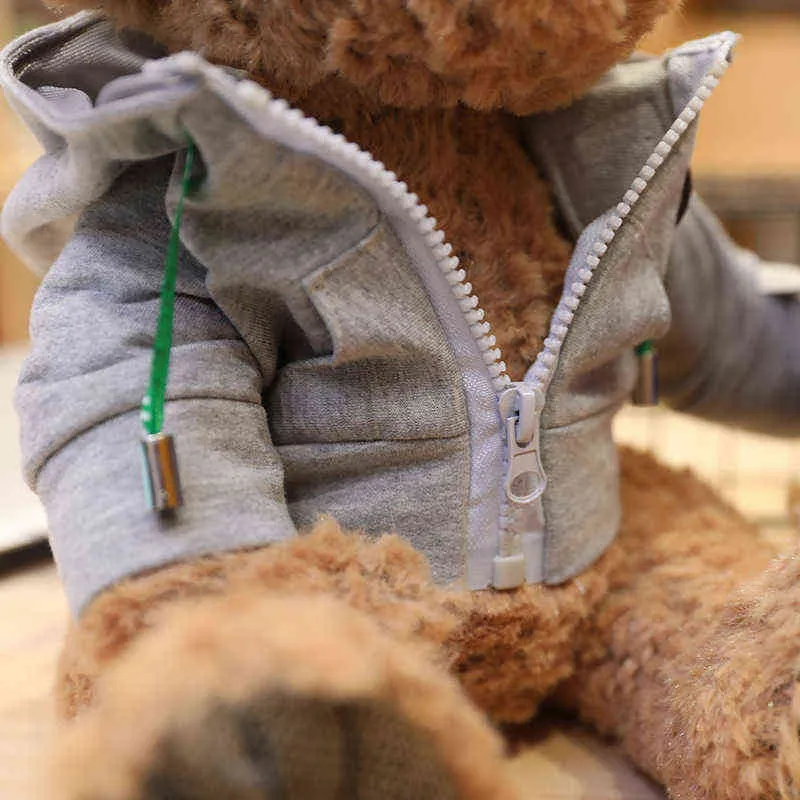 PC CM Högkvalitativ söt klädsel nallebjörn plysch leksak fylld mjuka djurdockor för barn baby födelsedagsfest gåvor j220704