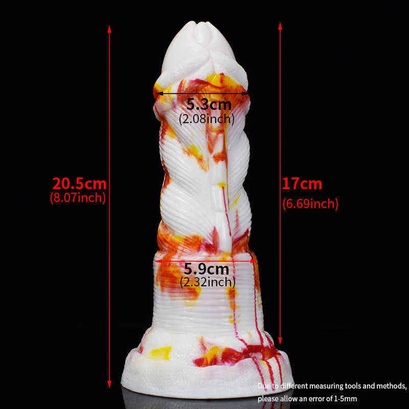 Nxy Dildo Dongs Bdsm Multiple Color Fantasy Dildo Salute Plug anale in silicone donne Butt Masturbatore Ventosa gay Enorme giocattolo del sesso alieno 220511