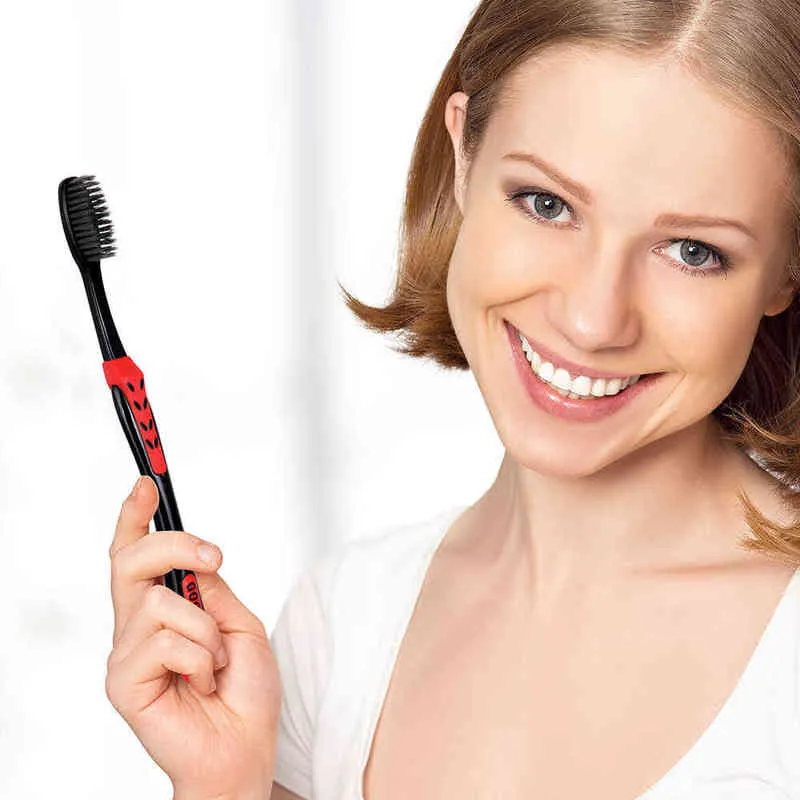 Cepillo de dientes /paquete bambú cepillo de dientes nano de cuidados orales dentales cepillo suave para adultos 0511