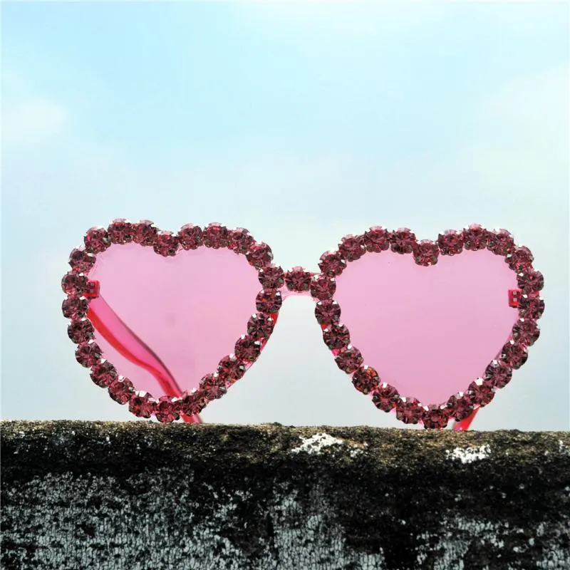 Okulary przeciwsłoneczne żeńskie luksusowe designerskie designerki eleganckie różowe okrągłe kobiety kryształowe odcienie modowe modne modne 2022 NX277H