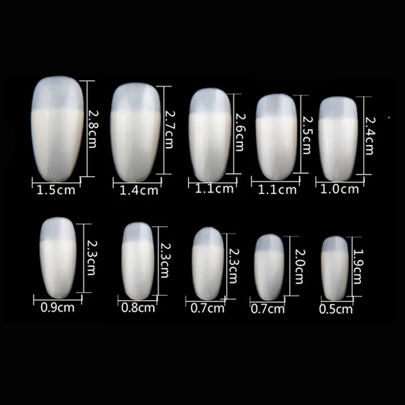 Faux Ongles valse nail art tips natuurlijke kunstmatige noneltips half bedekken acryl ovale korte nep nagels nepnagels manicure 220716