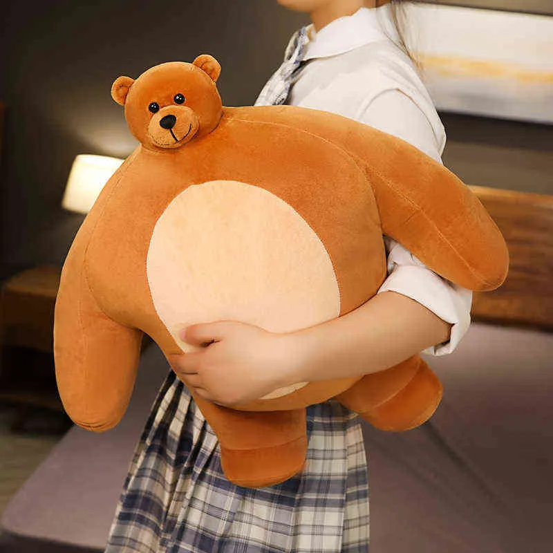 CM Kawaii Bear Cuddle Cartoon Pojkvän Fylld Doll Soft Cushion Children Toys Birthday Present till flickvän Lover J220704