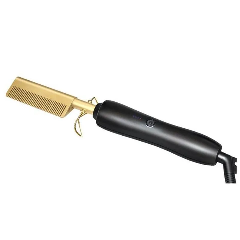 Hair Straightener Electric Straightening Comb Heating Comb Hair Straight Styler Corrugation Curling Iron Hair Curler Comb 220623