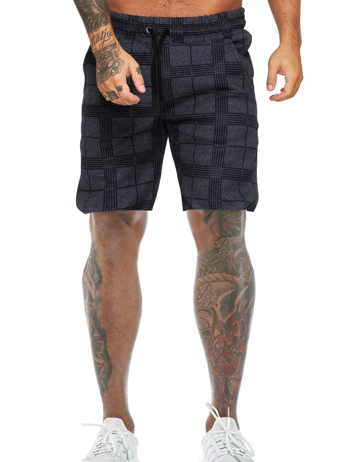 Pantaloncini sportivi da uomo estivi Fitness Pantaloni da spiaggia da basket Plaid da viaggio Stampato Pantaloncini da palestra casual da basket universitari traspiranti