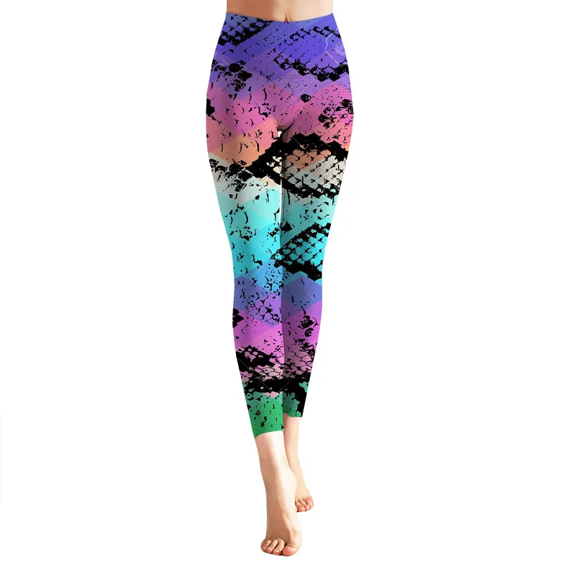 Colorido pele de peixe pesca sexy yoga terno leggings roupas esportivas impressão 3d mulheres magro fitness esportes terno 220617