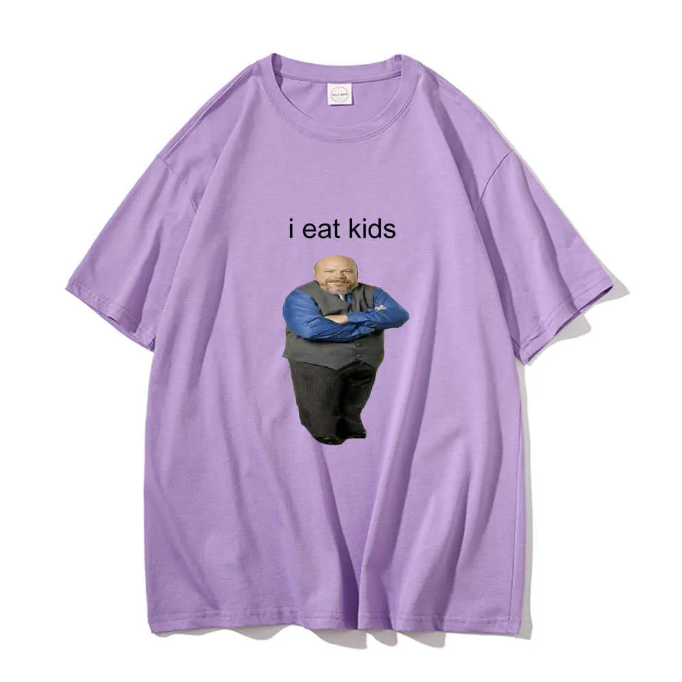 Bertram Eats Kids Divertente Uomo Donna T-Shirt i Eat Tees Uomo Puro Cotone Manica Corta Nero Casual Allentato Tshirtbzp9