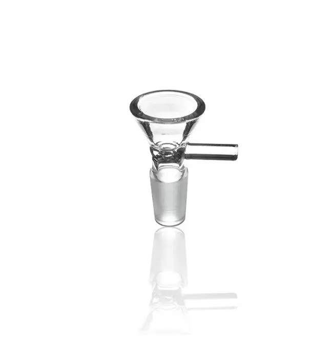 4.5" Long Glass Downstem Diffuser with 3 Glass Slide Bowls Hookah Pipe Flush Top 14 18 Mm Female Reducer Adapter Diffused Down Stem for Glass Water Pipe Bong