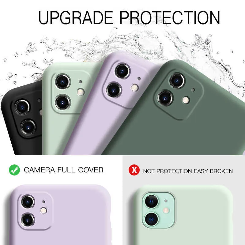 Custodia morbida in silicone TPU iPhone 12 13 mini 11Pro Max X XS XR Cover posteriore opaca Coque Capa iPhone 11 pro 7 8 Plus Multi Color