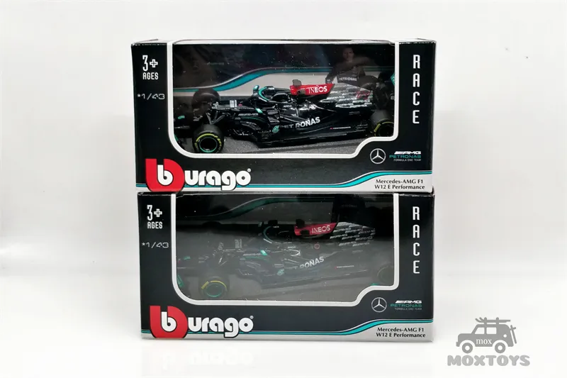 Bburago 143 AMG W12 E Performance 44 Lewis Hamilton 77 Valtteri Bottas voiture moulée sous pression 2205079353323