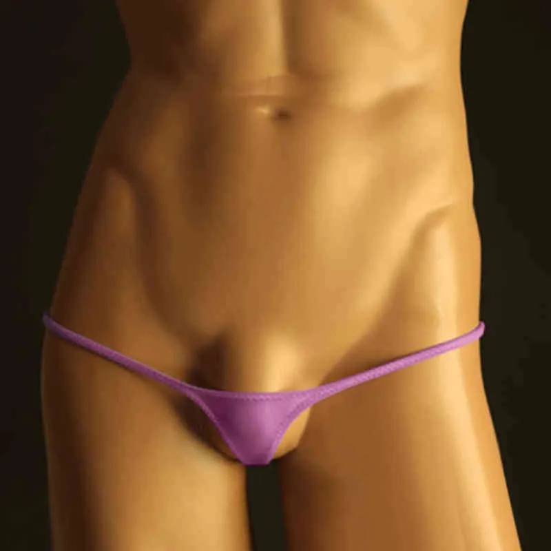 Män Underkläder Mini Cameltoe Thongs Micro G Strängar Sexig Bikini Peni Bag Panties Öppna Back Underkläder Tanga Se igenom T Pants A50 W220324