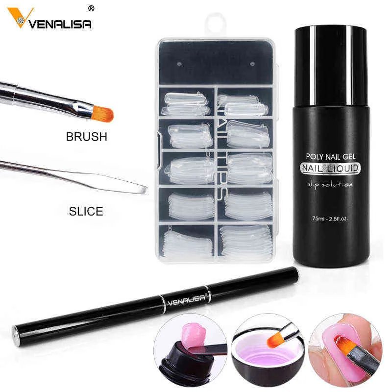 NXY Nail Gel Poly Accessoires Extension Brush Tool Clear Tips Dikke Jelly Slip Oplossing 0328