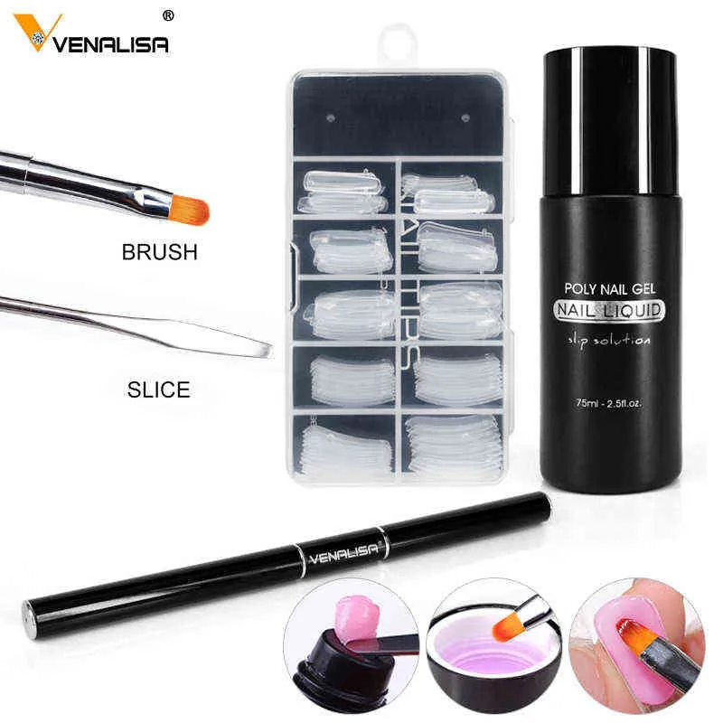 NXY Nail Gel Poly Accessories Extension Brush Tool Clear Tips Thick Jelly Slip Solution 0328