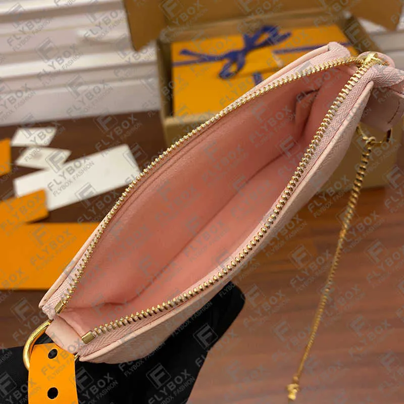 Woman Designer Luxury Fashion Purse MINI POCHETTE ACCESSORIES Key Pouch Embossed Cowhide Wallet High Quality TOP 5A Casual M58009 M80732