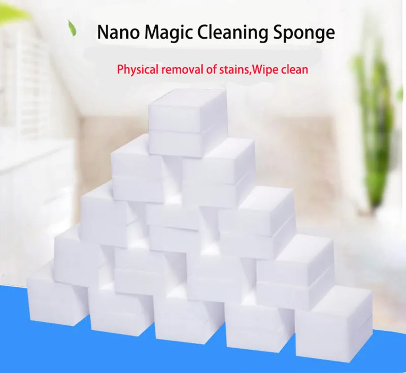 LOT Melamine Sponge Magiczna gąbka gąbki do kuchni w biurze łazienki Czyszczenie czyszczenia czyszczenia 100x60x15mm2761994