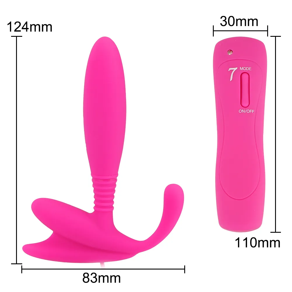 Fjärrkontroll 7 Frekvens Male Prostate Massager Sexiga leksaker för man Butt Plug Anal Vibrator Clitoris Stimulator