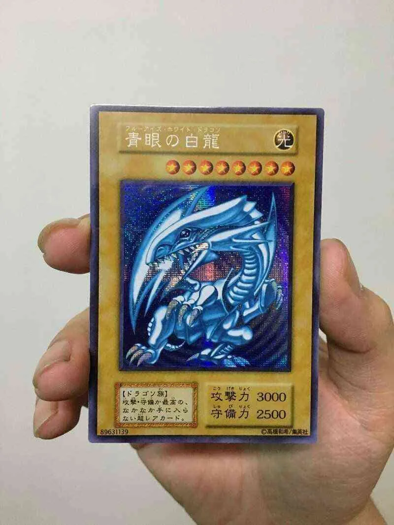 Yu Gi Oh Ser Blue-Eyes White Dragon Series Cr Classic Board Game No Horn Japanese Collection Card inte original G220311