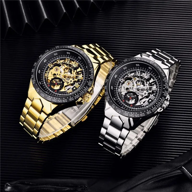 Relógios de pulso masculino aço inoxidável relógio automático Top Top Mechanical Tourbillon Watchwatch Business Steelwristwatches stristwatch 230a