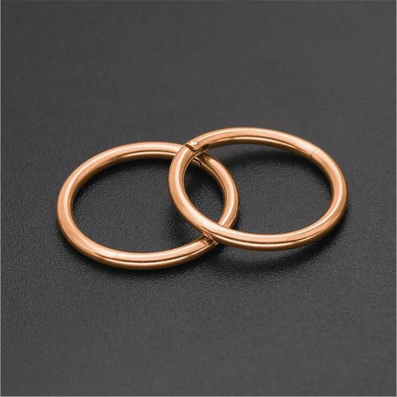 Hoop & Huggie Shi06 316 L Stainless Steel Men 1 6mm Circle Earrings Vacuum Plating Good Quality No Easy Fade Allergy Many Siz355I