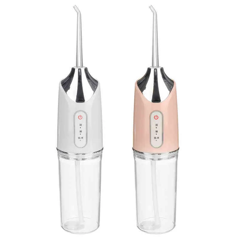 Irrigatore orale a 3 modalità Filo interdentale ricaricabile USB Filo interdentale portatile Jet 300ml Detergente denti 220513
