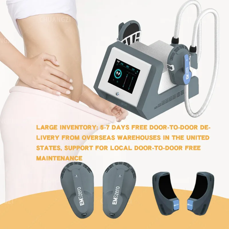 Nyaste Professional Portable 2 RF Handtag EMSLIM NEO NOVA med radiofrekvens EMS RF Body Sculpt Machine för muskelbyggnad