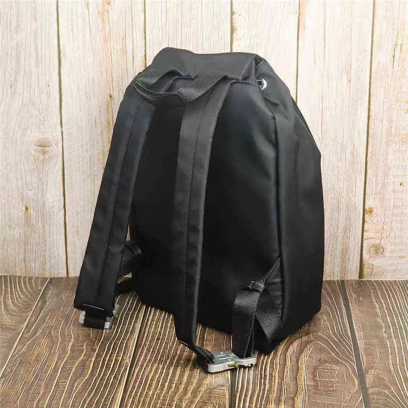 Black Alyx Backpacks Men Women High Quality Bag Adjustable Shoulders 1017 9SM Alyx Bags Etching Buckle T2207222877