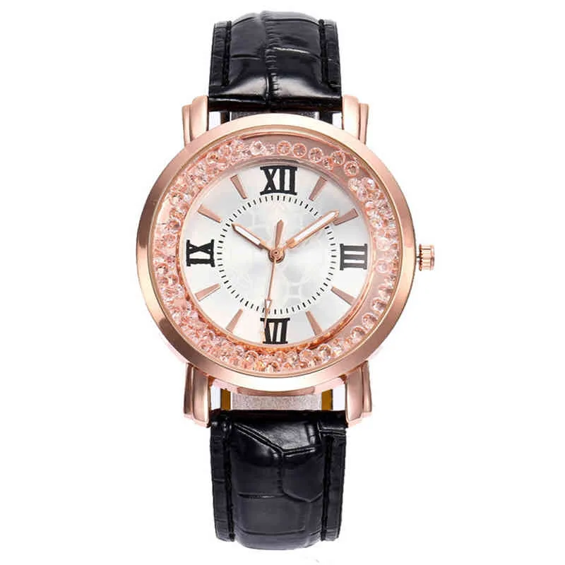 2022 Kvinnor Titta på Fashion Luxury Leisure Set Mortel Leather Stainls Steel Quartz Watch Watch Ladi Girls Clock Presents