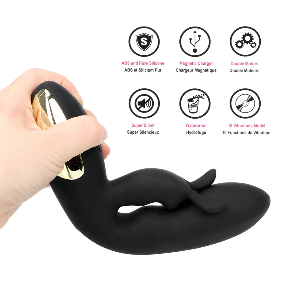 IKOKY sexy Toys for Women Silicone Adult Product Clitoris Stimulator G-spot Rabbit Vibrator