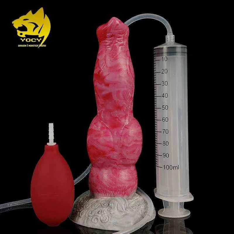 Nxy Godes Yocy Épais 5 7 cm Gel De Silice Liquide Simulé Éjaculation Eau Spray Pénis pour Hommes et Femmes Plug Anal Massage Amusant 0316