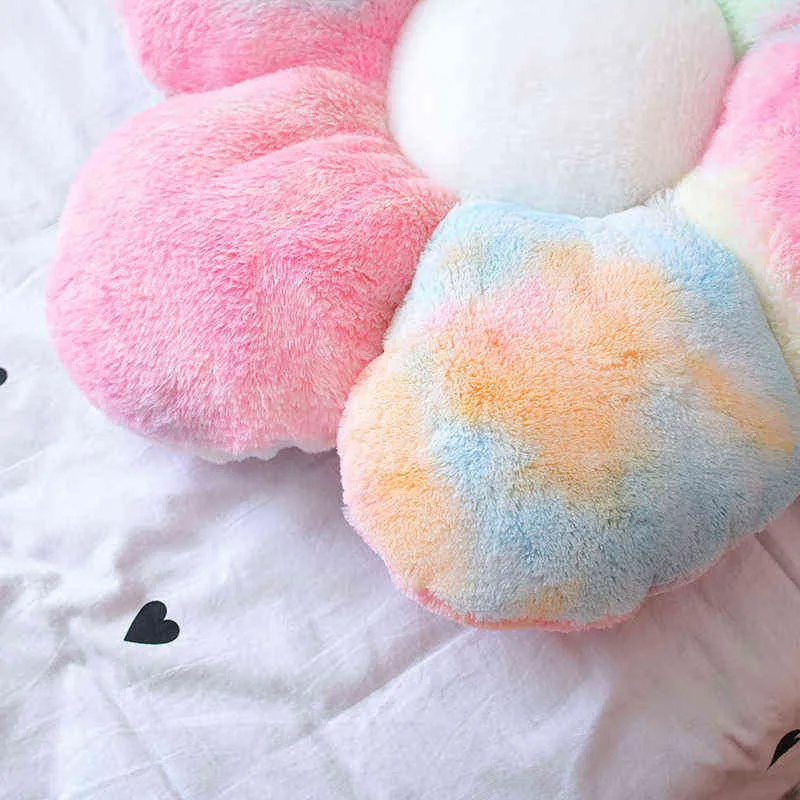 Cm Flor colorida Almohada de peluche Juguetes Rellenos Plantas suaves para sofá cama Dormir Volver Decoración para el hogar Regalos J220704