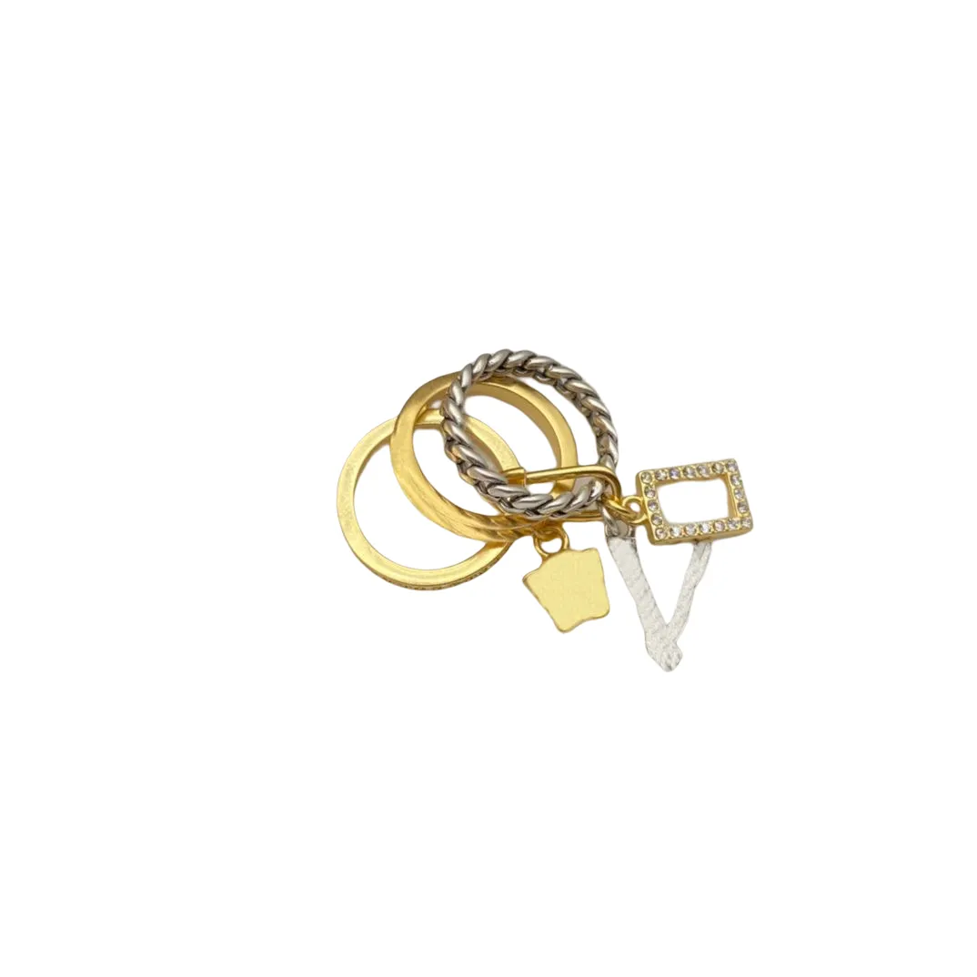 Designer-Ring für Frauen Schmuck Silber Gold Liebesringe Brief mit Box Mode Männer HochzeitDrei in einem Ring V Lady Party Geschenke 6 7267x