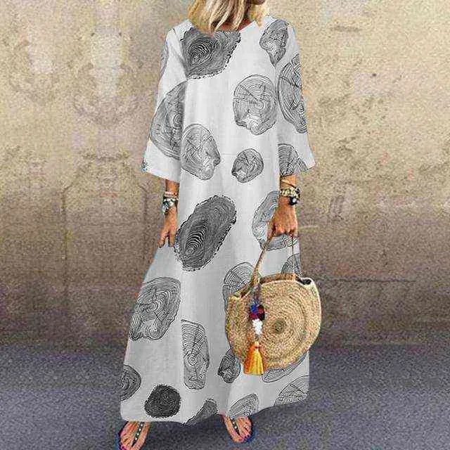 Spring Half Sleeve Maternity Cotton And Linen Dress Vintage Printing Pregnant Woman Beach Dresses Plus Size Holiday Clothes J220628