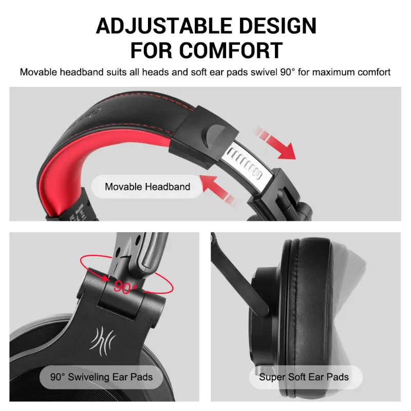 A71 bedrade over-ear hoofdtelefoon met microfoon Studio DJ-hoofdtelefoon Professionele monitoropname Mixing Headset voor gaming