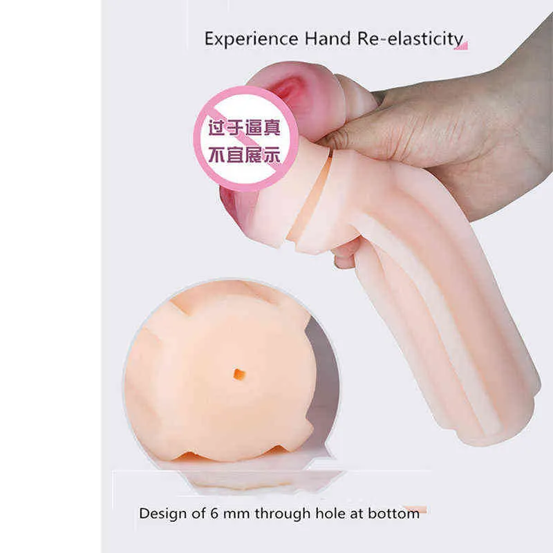 NXY Masturbators Male Masturbation Sex Toys For Men Adult Cup Pocket REAL VAGINA 18+ Sexuell leksak mjuk silikon Sexig 220507