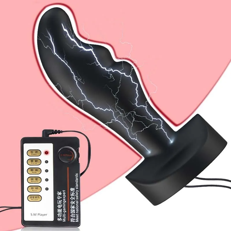 Neue Elektroschock Analstecker Dildo Prostata Massagebast