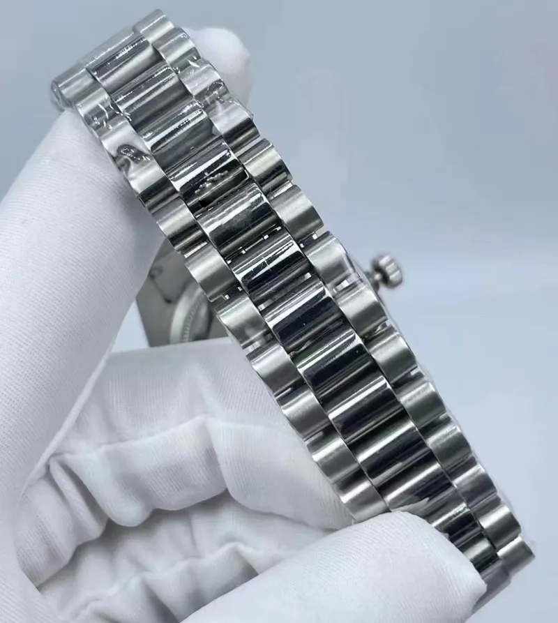 WatchSC - 36 mm Watch Automatyczne mechaniczne damskie ramki stali nierdzewnej Diamentowe zegarki dzień