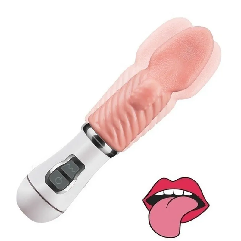 Tongue Licking Vibrator for Women G Spot Clitoral Stimulator Vagina Anal Nipple Licks Massage Masturbator sexy Toys