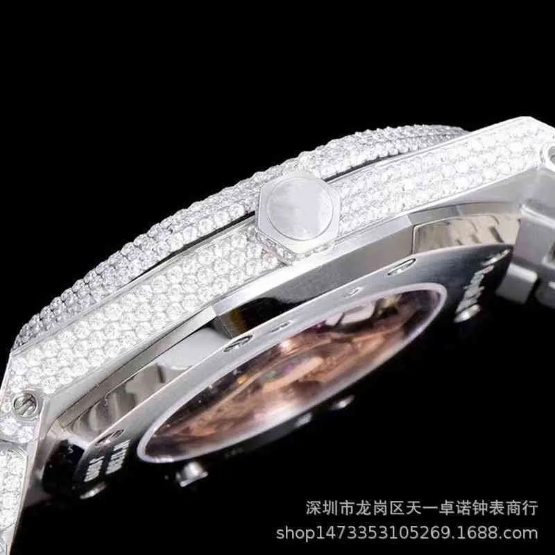 5ALOVE 15400 Bi luksus Diamond 15500 y Automatyczne mechaniczne dolne dolne wodoodporne mechaniczne zegarek mężczyzn 6F8K264K