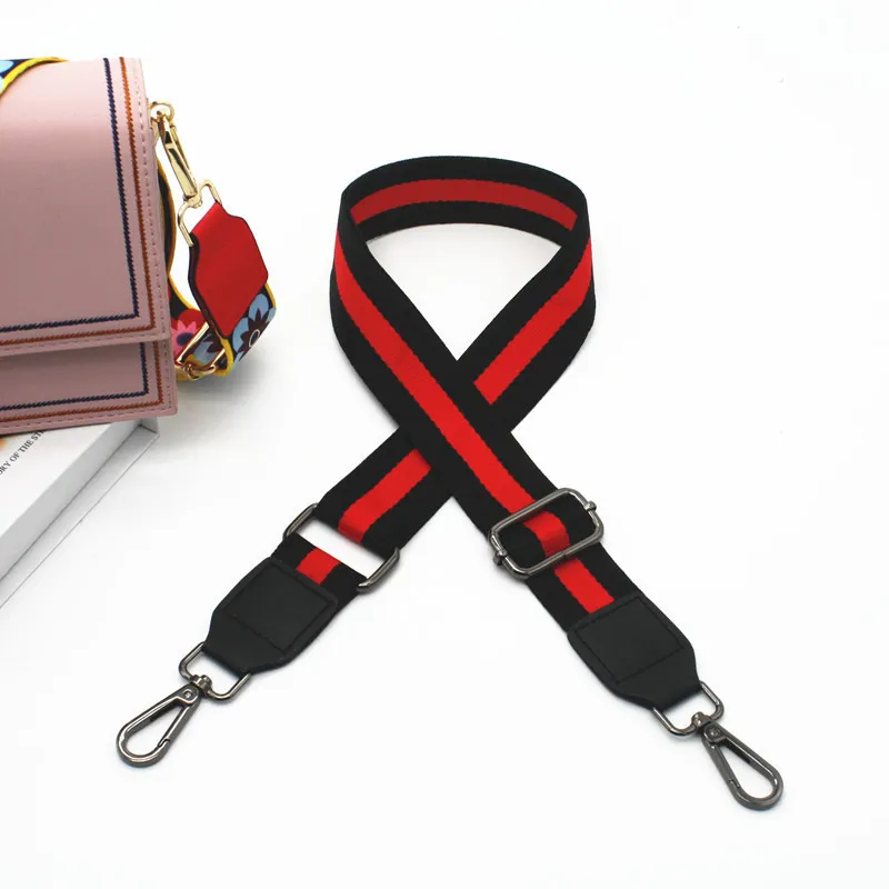 أزياء النايلون حقيبة حزام المرأة الأشرطة الملونة للكريسات رسول الكتف الملحقات أحزمة قابل للتعديل 220426
