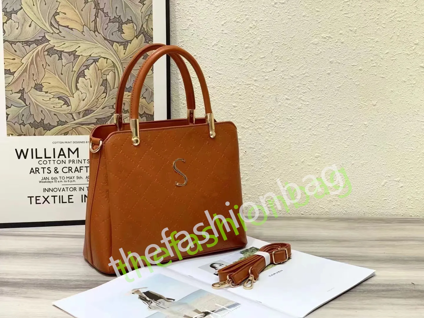 Bolsa de compras premium de cuero de moda de diseñador exclusivo de 7a