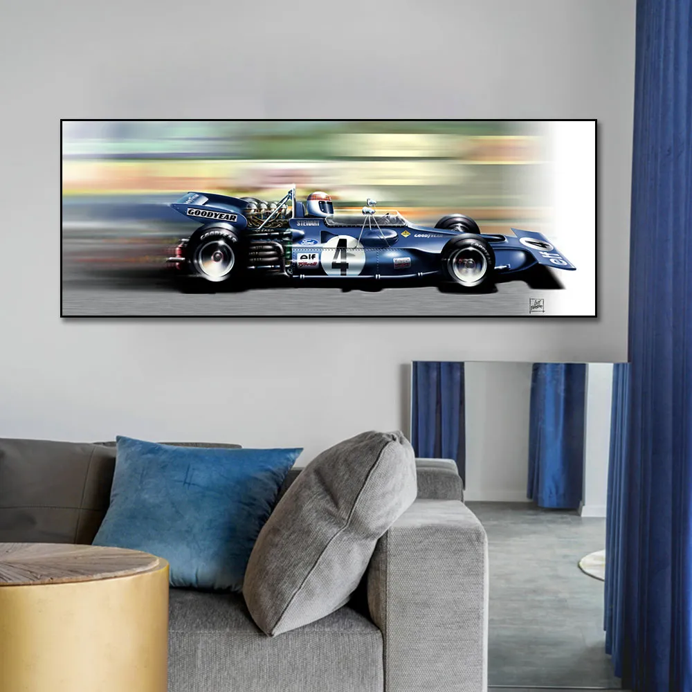 Pósteres impresos sobre lienzo de 24 horas de Le Mans F1, pintura artística de pared escandinava, imagen para decoración del hogar y sala de estar sin marco