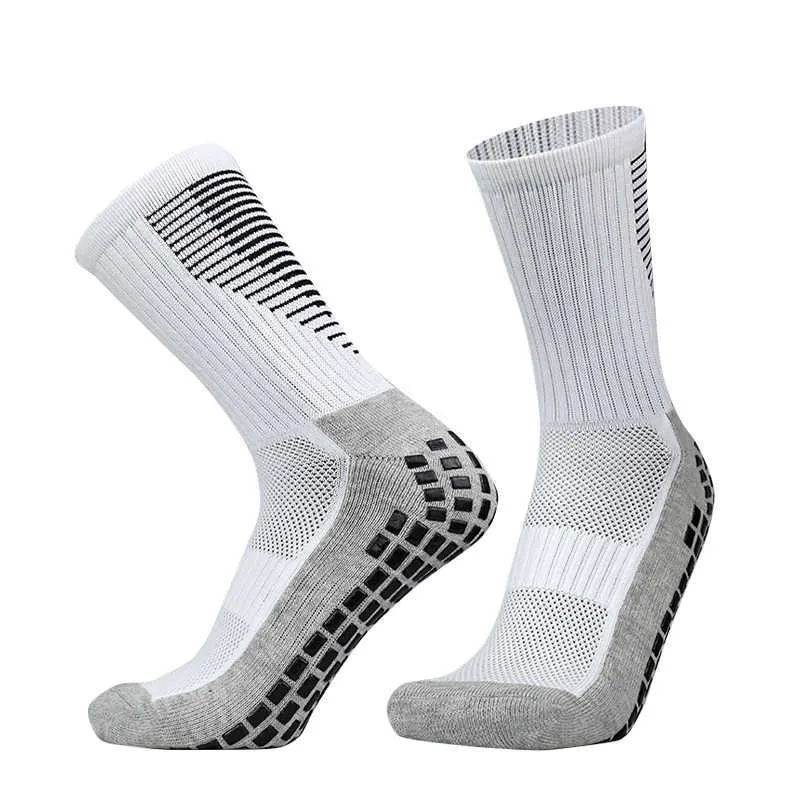 Yeni topuk kalkan desen futbol çorapları erkekler kadın spor kare silikon kaymaz GRIPL çorap kalsetinler antideslizante futbol