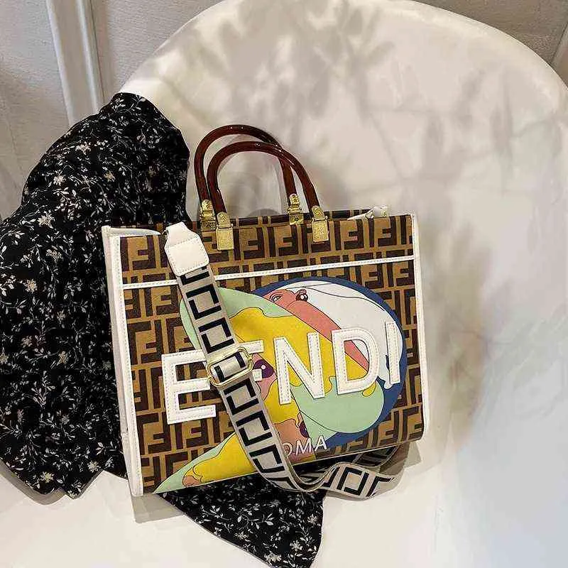 30% DE DESCONTO 2022 Novas bolsas da moda podem ser personalizadas e lotes mistos Big Alphabet Color Printing trendy