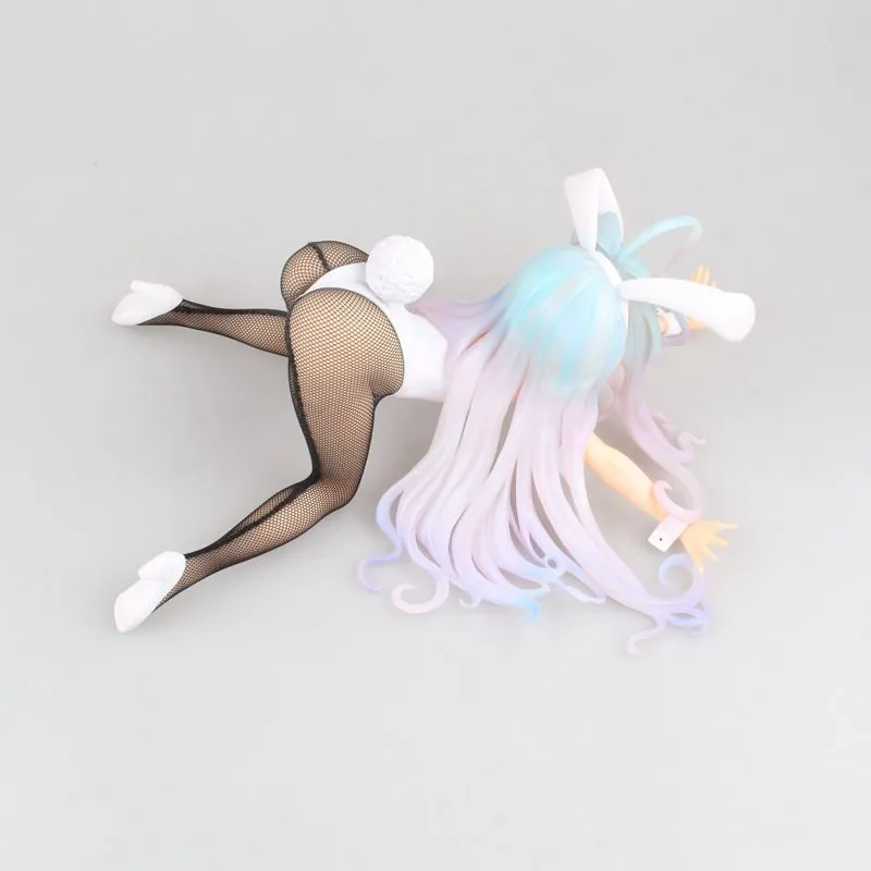 Japan Sexig figur Nej Game Life Shiro Bunny Girl PVC Action 12cm Anime Toy Collection Model Doll för gåva 220531