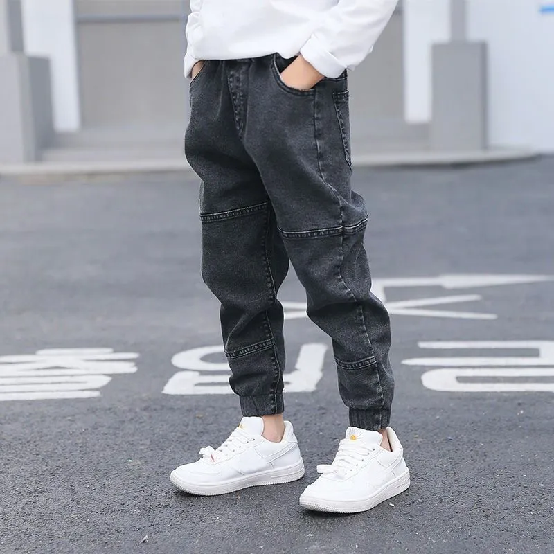 Çocuklar Boys Jeans Bebek Giysileri Klasik Pantolon Çocuk Denim Giyim Bebek Çocuk Gündelik Bowboy Dipler Pantolon 412 Yıl 220812