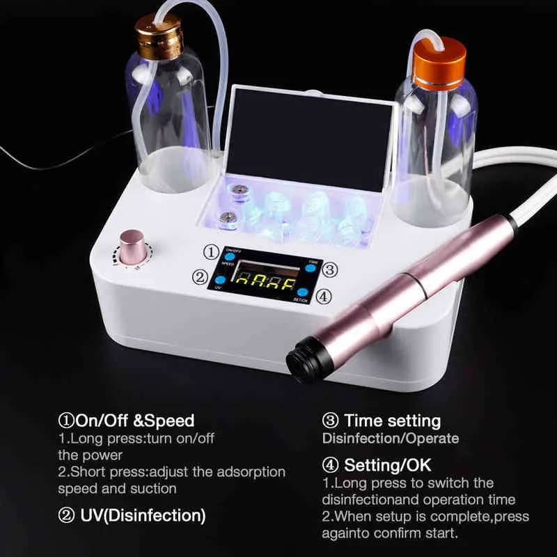 Portable Spray Water Injection Hydro Jet Beauty Machine Blackhead Clean Skin Rejuvenation Oxygen Facial Care Tools 220514