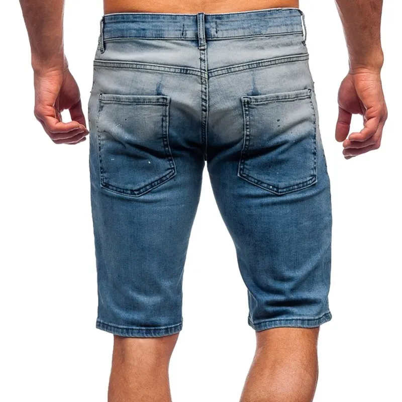 Sommarmärke Mens Jeans Denim Shorts Cotton Cargo Shorts Big Pocket Loose Baggy Wide Leg Embroidery Beach Boardshort 220627