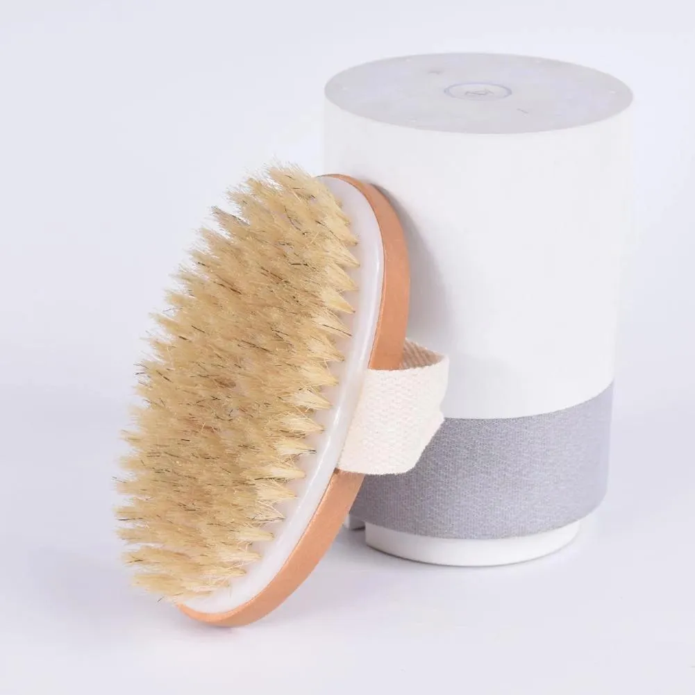 Brosses de nettoyage brosse de bain peau sèche corps doux poils naturels SPA la douche en bois sans poignée livraison rapide